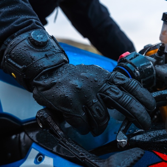 Knox Coniston Motorcycle Black Leather Protective Slider Scaphoid Gloves